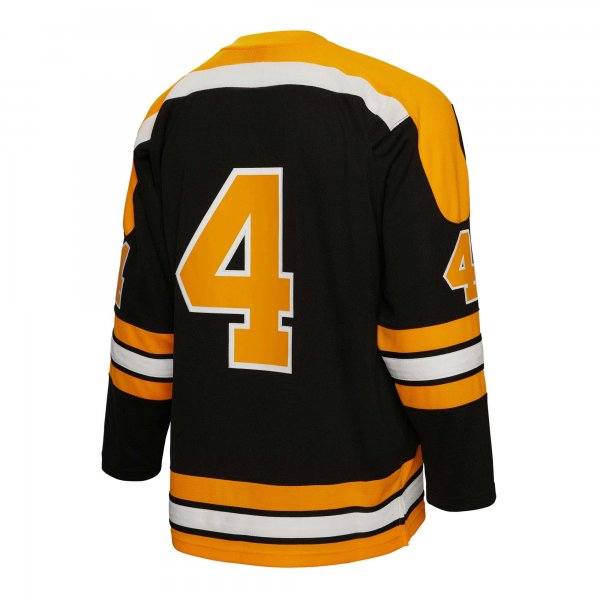 Men's Boston Bruins Bobby Orr Mitchell & Ness Black  1971/72 Blue Line Player Jersey