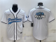 Men's Carolina Panthers Blank White Stitched Baseball Cool Base Jersey