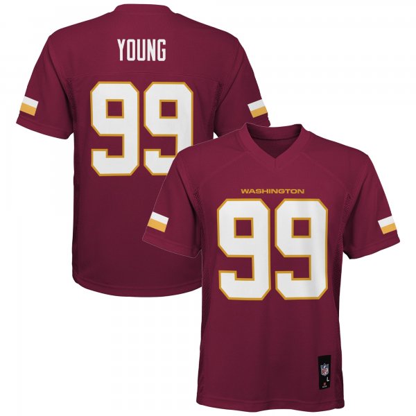 Youth Washington Commanders Chase Young Burgundy Replica Player Jersey