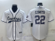 Men's Dallas Cowboys #22 Emmitt Smith White Stitched Baseball Cool Base Jersey