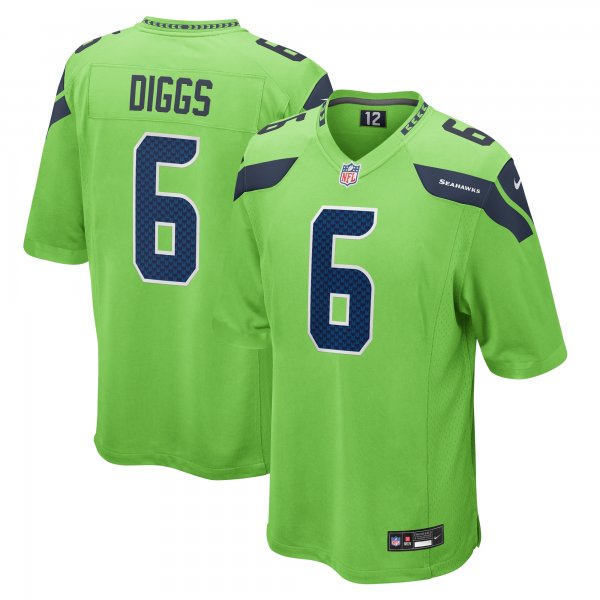 Men's Seattle Seahawks Quandre Diggs Nike Neon Green  Game Jersey