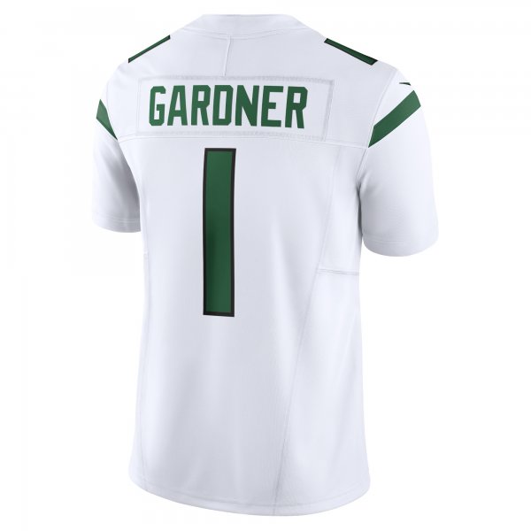 Men's New York Jets Ahmad Sauce Gardner Nike White Vapor F.U.S.E. Limited Jersey