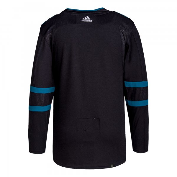 Men's San Jose Sharks adidas Black Alternate Primegreen Jersey