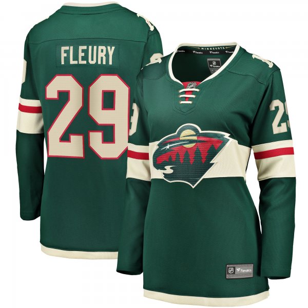 Women's Minnesota Wild Marc-Andre Fleury Fanatics Green Home Breakaway Player Jersey