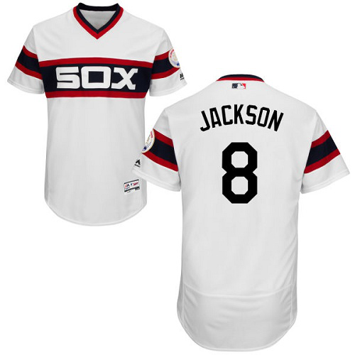 Chicago White sox #8 Bo Jackson White Flexbase Collection Alternate Home Stitched MLB Jersey