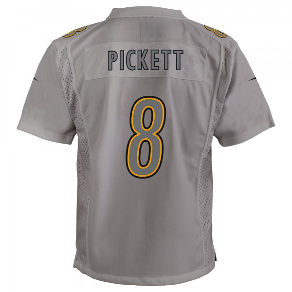 Youth Pittsburgh Steelers Kenny Pickett Nike Gray Atmosphere Game Jersey