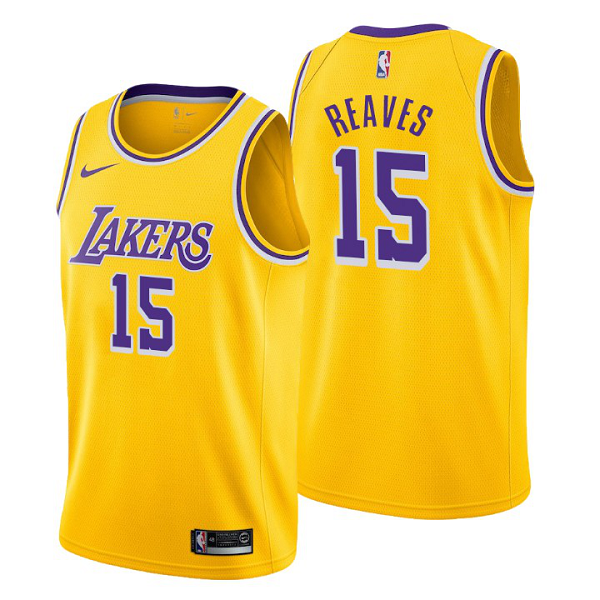 Men's Los Angeles Lakers #15 Austin Reaves Yellow Swingman City Edition NBA Jersey