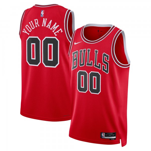 Unisex Chicago Bulls Nike Red Swingman Custom Jersey - Icon Edition