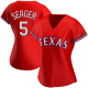 Women's Texas Rangers #5 Corey Seager Red Alternate Jersey