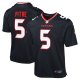 Youth Houston Texans Jalen Pitre Nike Navy Game Jersey