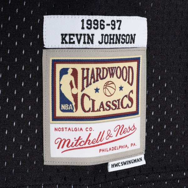 Men's Phoenix Suns Kevin Johnson Mitchell & Ness Purple/Black Hardwood Classics 1996/97 Split Swingman Jersey