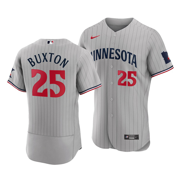 Men's Minnesota Twins Byron Buxton 2023 Flexbase Gray Jersey