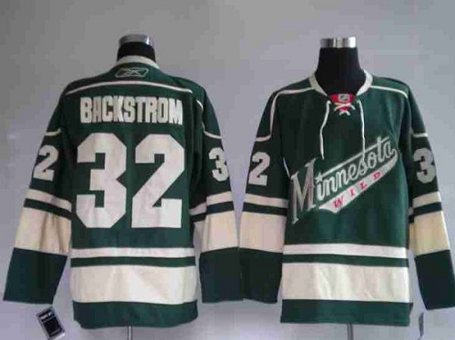 Minnesota Wild #32 Niklas Backstrom Stitched Green NHL Jersey