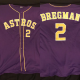 Men's Houston Astros #2 Alex Bregman LSU Purple And Gold MLB Jersey