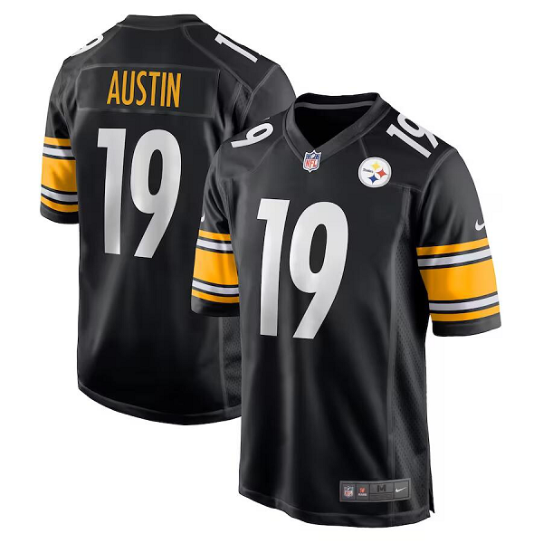 Men's Pittsburgh Steelers #19 Calvin Austin Nike Black 2023 NFL Draft Pick Limited Jersey