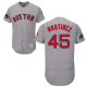 Boston Red Sox #45 Pedro Martinez Grey Flexbase Collection 2018 World Series Champions Stitched MLB Jersey