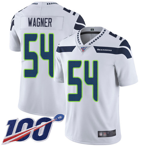 Seattle Seahawks #54 Bobby Wagner White Men's Stitched NFL 100th Season Vapor Limited Jersey