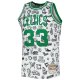 Men's Boston Celtics Larry Bird Mitchell & Ness White 1985/86 Hardwood Classics Doodle Swingman Jersey