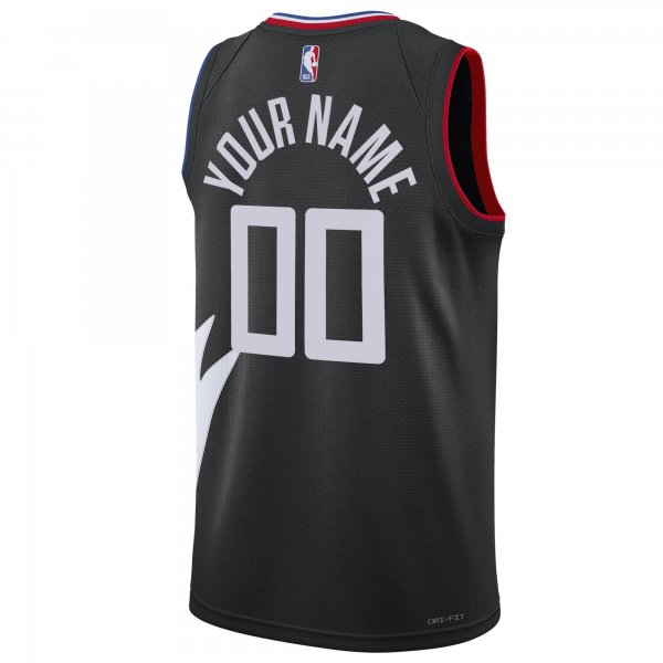 Unisex LA Clippers Jordan Brand Black 2022/23 Swingman Custom Jersey - Statement Edition