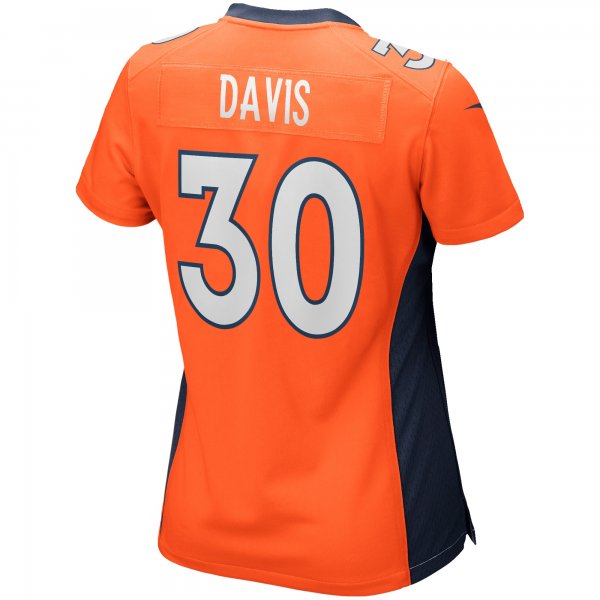 Women's Denver Broncos Terrell Davis Nike Orange Game Retired Player Jersey