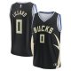 Men's Milwaukee Bucks Damian Lillard Fanatics Black Fast Break Player Jersey - Statement Edition