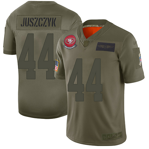 Men's San Francisco 49ers #44 Kyle Juszczyk Camo Stitched NFL Limited 2019 Salute To Service Jersey