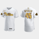 Men's Philadelphia Phillies #45 Zack Wheeler 2022 MLB All-Star Game Flex Base Jersey - White Gold