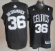 Men's Boston Celtics #36 Shaquille O'Neal Black Big Shamrock Stitched NBA Jersey