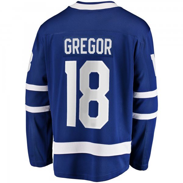 Men's Toronto Maple Leafs Noah Gregor Fanatics Blue Home Premier Breakaway Player Jersey