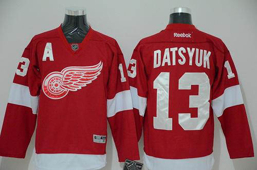 Detroit Red Wings #13 Pavel Datsyuk Red Stitched NHL Jersey