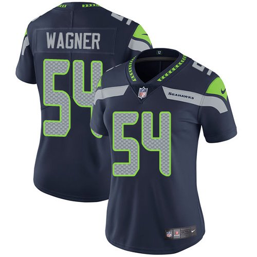 Nike Seattle Seahawks #54 Bobby Wagner Steel Blue Team Color Women's Stitched NFL Vapor Untouchable Limited Jersey