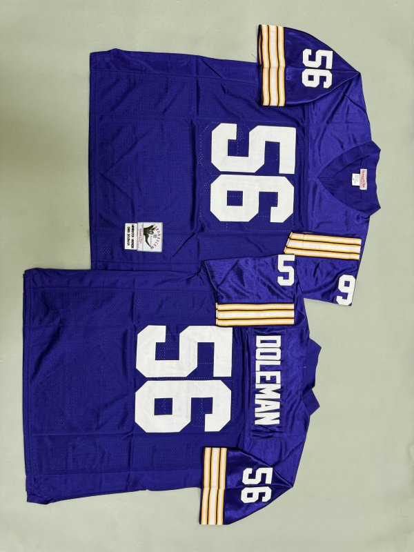 Men's #56 Chris Doleman Purple Minnesota Vikings Jersey