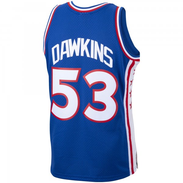 Men's Philadelphia 76ers Darryl Dawkins Mitchell & Ness Royal 1976/77 Hardwood Classics Swingman Jersey