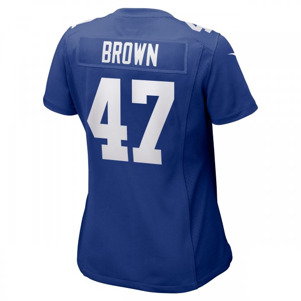 Women's New York Giants Cam Brown Nike Royal Game Jersey