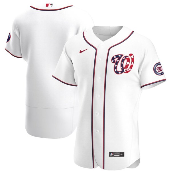 Men's Nike Washington Nationals Blank White Alternate 2020 MLB Jersey