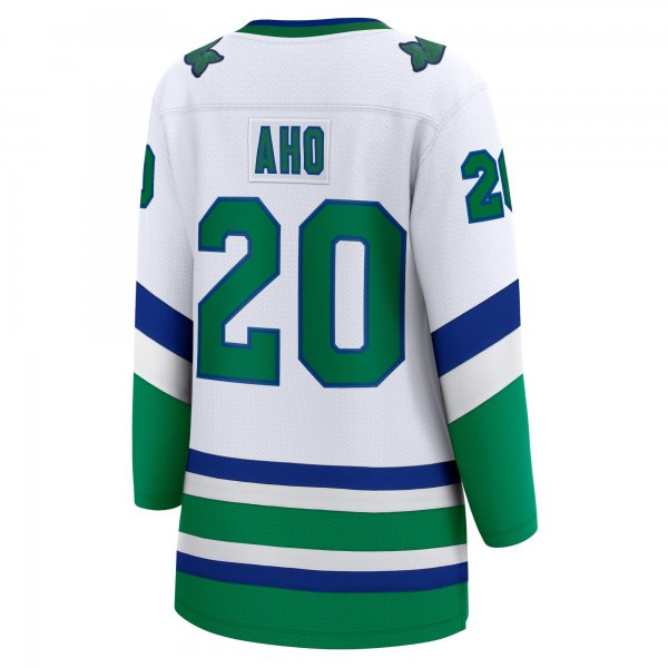 Women's Carolina Hurricanes Sebastian Aho Fanatics White Whalers Premier Breakaway Jersey