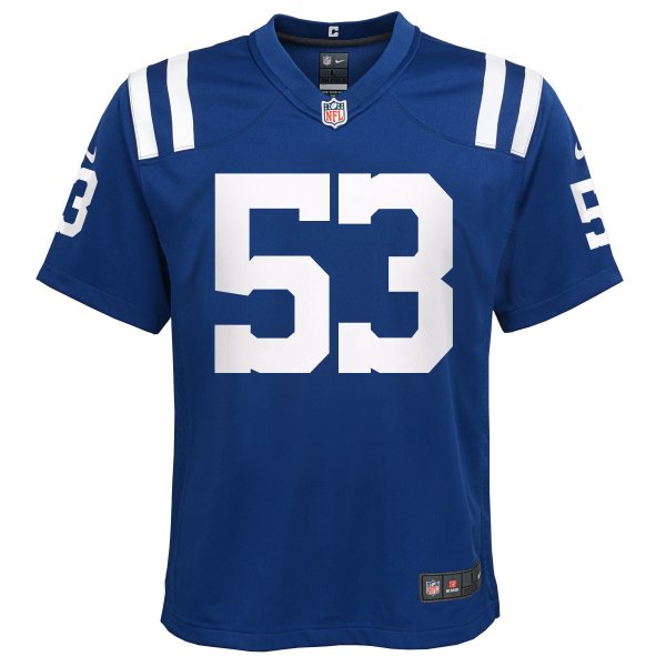 Youth Indianapolis Colts Shaquille Leonard Nike Royal Game Jersey