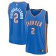Men's #2 Shai Gilgeous-Alexander Oklahoma City Thunder Fanatics Fast Break Replica Player Icon Edition Blue Jersey