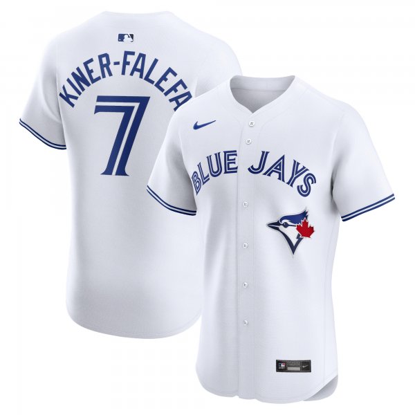 Men's Toronto Blue Jays Isiah Kiner-Falefa Nike White Home Elite Player Jersey