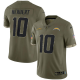 Men's Nike Justin Herbert Olive #10 Los Angeles Chargers 2022 Salute To Service Limited NFL Jersey