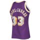 Men's Los Angeles Lakers Kareem Abdul-Jabbar Mitchell & Ness Purple 1996-97 Hardwood Classics NBA 75th Anniversary Diamond Swingman Jersey