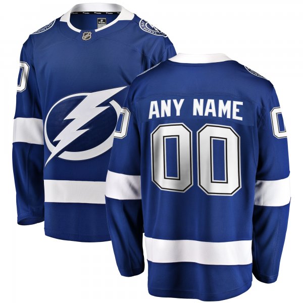 Men's Tampa Bay Lightning Fanatics Blue Home Breakaway Custom Jersey