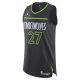 Men's Minnesota Timberwolves Rudy Gobert Jordan Brand Anthracite Player Jersey - Statement Edition