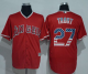 Los Angeles Angels of Anaheim #27 Mike Trout Red USA Flag Fashion Stitched MLB Jersey