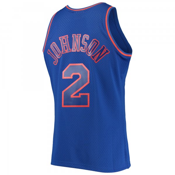 Men's New York Knicks Larry Johnson Mitchell & Ness Blue 1996/97 Hardwood Classics Swingman Jersey