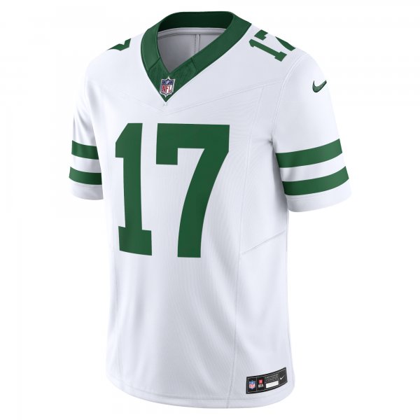 Men's New York Jets Garrett Wilson Nike Legacy White Vapor F.U.S.E. Limited Jersey