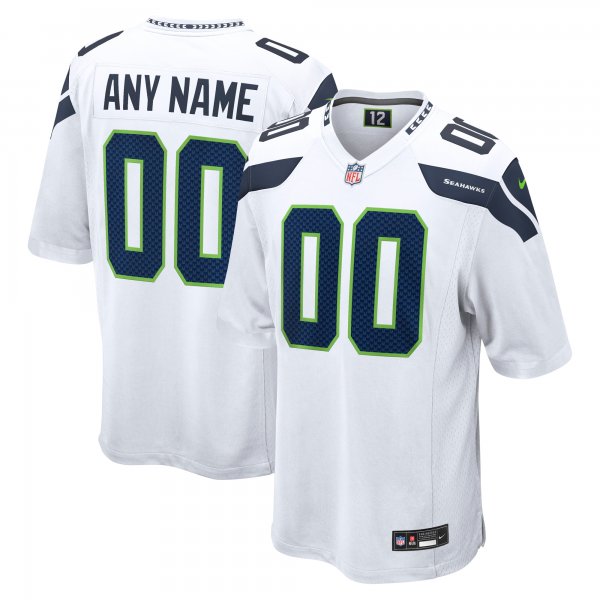 Men's Seattle Seahawks  Nike White Custom Game Jersey