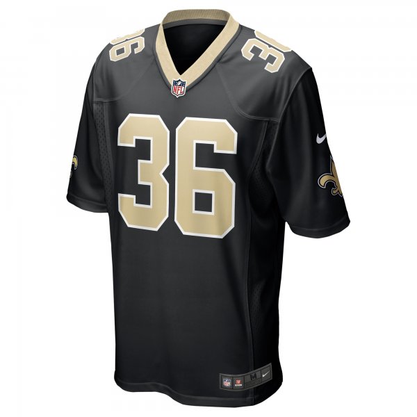 Men's New Orleans Saints Anthony Johnson Nike  Black Team Game Jersey