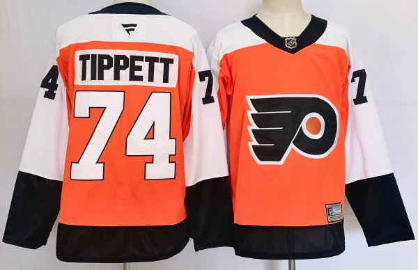 Men's #74 Owen Tippett Philadelphia Flyers Orange City Edition Jersey