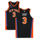 Men's New York Knicks #3 Josh Hart Limited-Used #3 Black City NBA Jersey